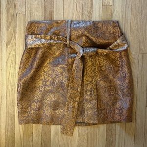 BCBG Gold Brocade Miniskirt